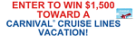 CE - $1,500 Carnival Cruise Sweeps, FlexOffers.com, affiliate, marketing, sales, promotional, discount, savings, deals, banner, bargain, blog