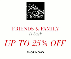FlexOffers.com, affiliate, marketing, sales, promotional, discount, savings, deals, bargain, banner, blog, Saks Fifth Avenue Friends & Family Sale, Saks Fifth Avenue, clothing, fashion, apparel, friends and family