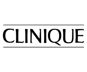 Clinique white and black logo